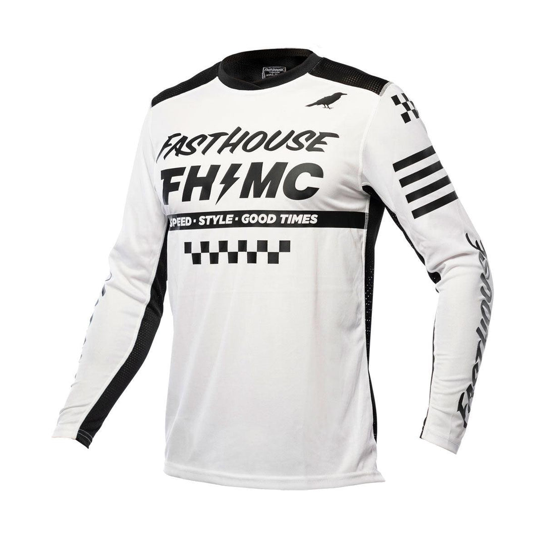 Fasthouse Youth A/C Elrod Jersey - White - Motor Psycho Sport