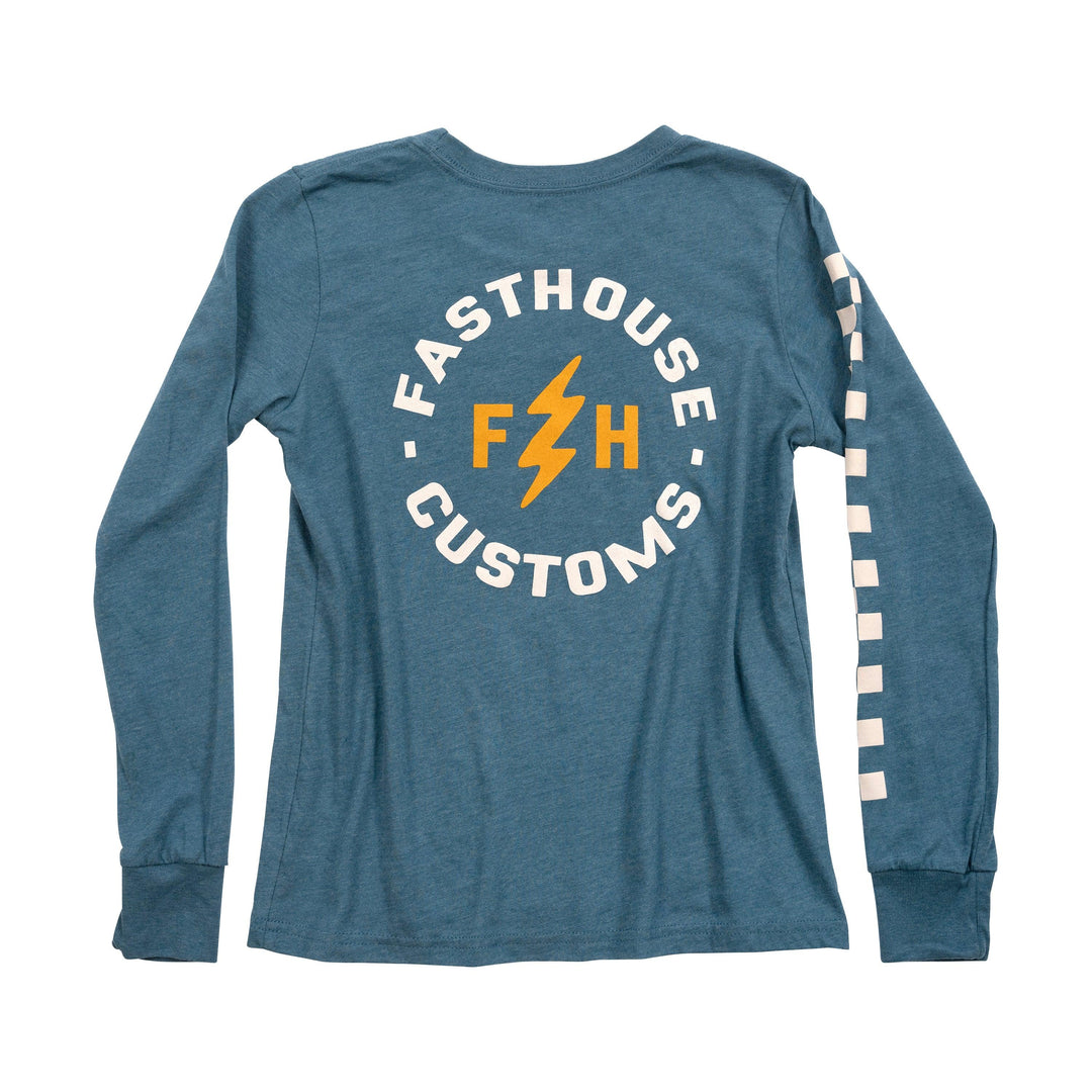 Fasthouse Youth Easy Rider Long Sleeve Tee - Heather Teal - Motor Psycho Sport