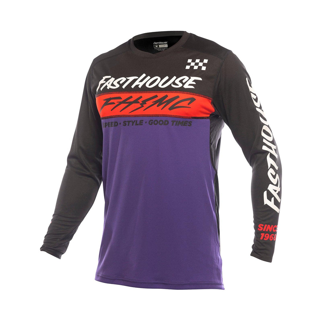 Fasthouse Youth Elrod Evoke Jersey - Black/Purple - Motor Psycho Sport