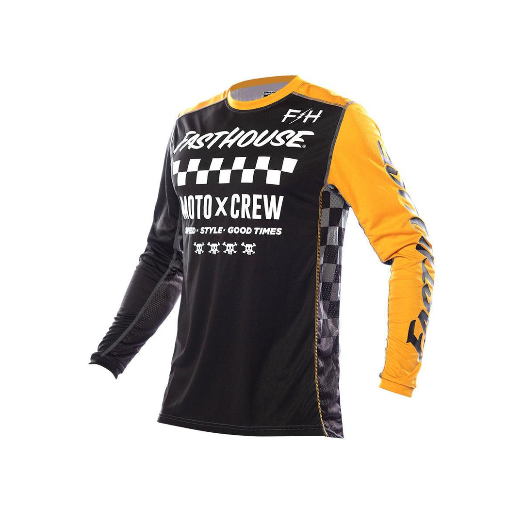 Fasthouse Youth Grindhouse Alpha Jersey - Black/Amber - Motor Psycho Sport