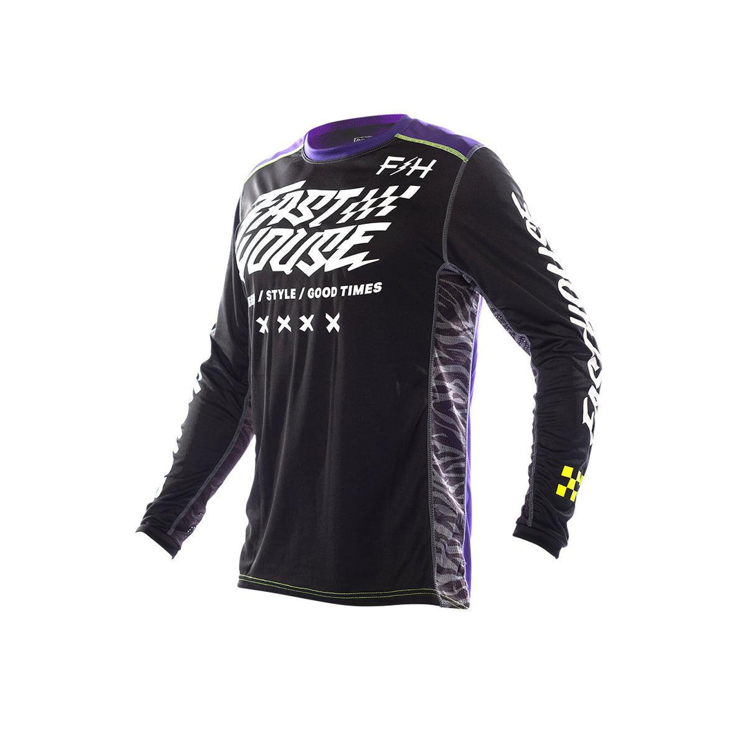 Fasthouse Youth Grindhouse Rufio Jersey - Black/Purple - Motor Psycho Sport