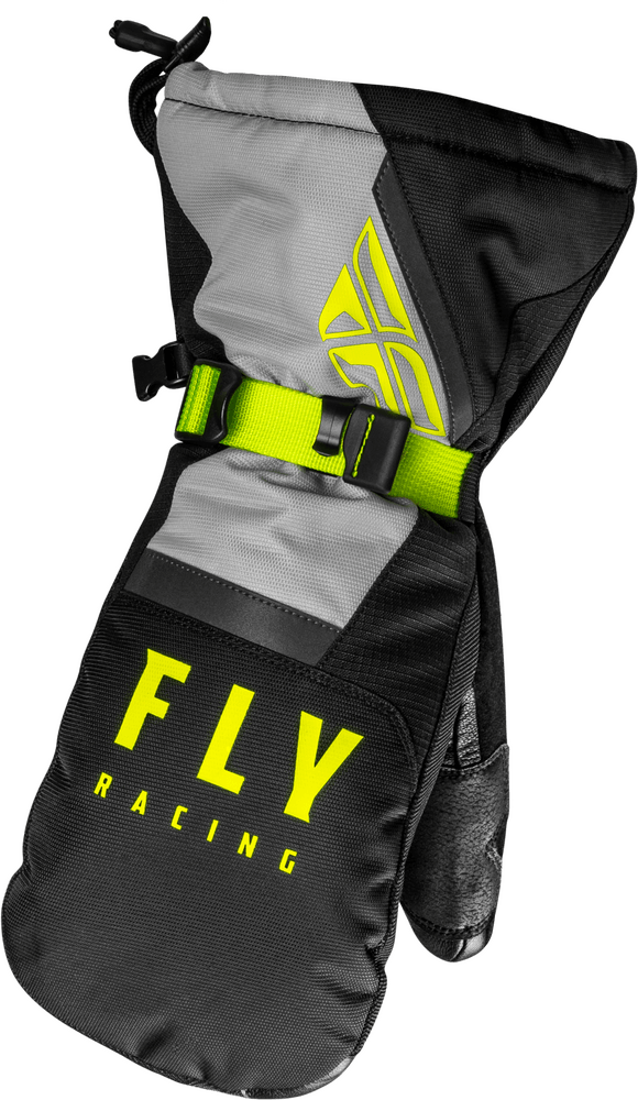 Fly Racing Cascade Mittens Black/Grey/Hi-Vis - Motor Psycho Sport