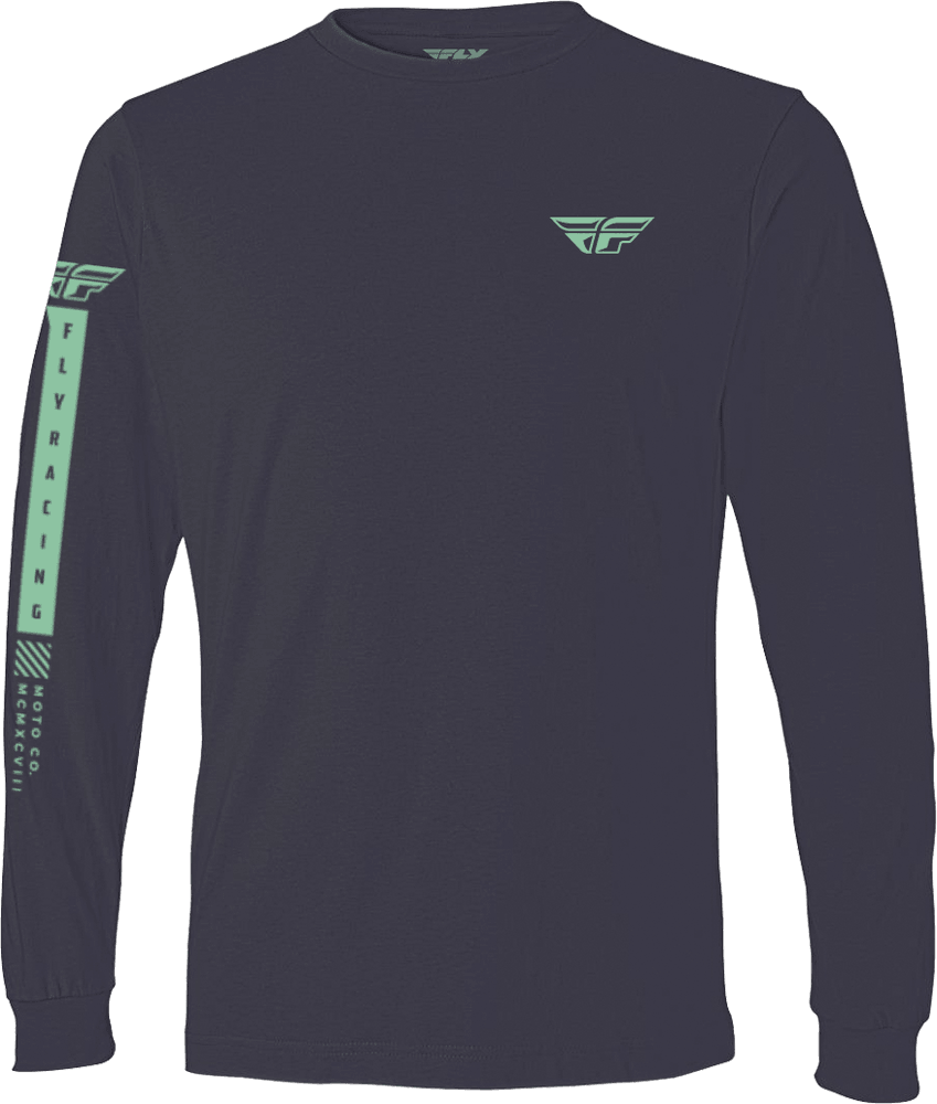 Fly Racing Fly Tribe Long Sleeve Tee Navy/Green - Motor Psycho Sport