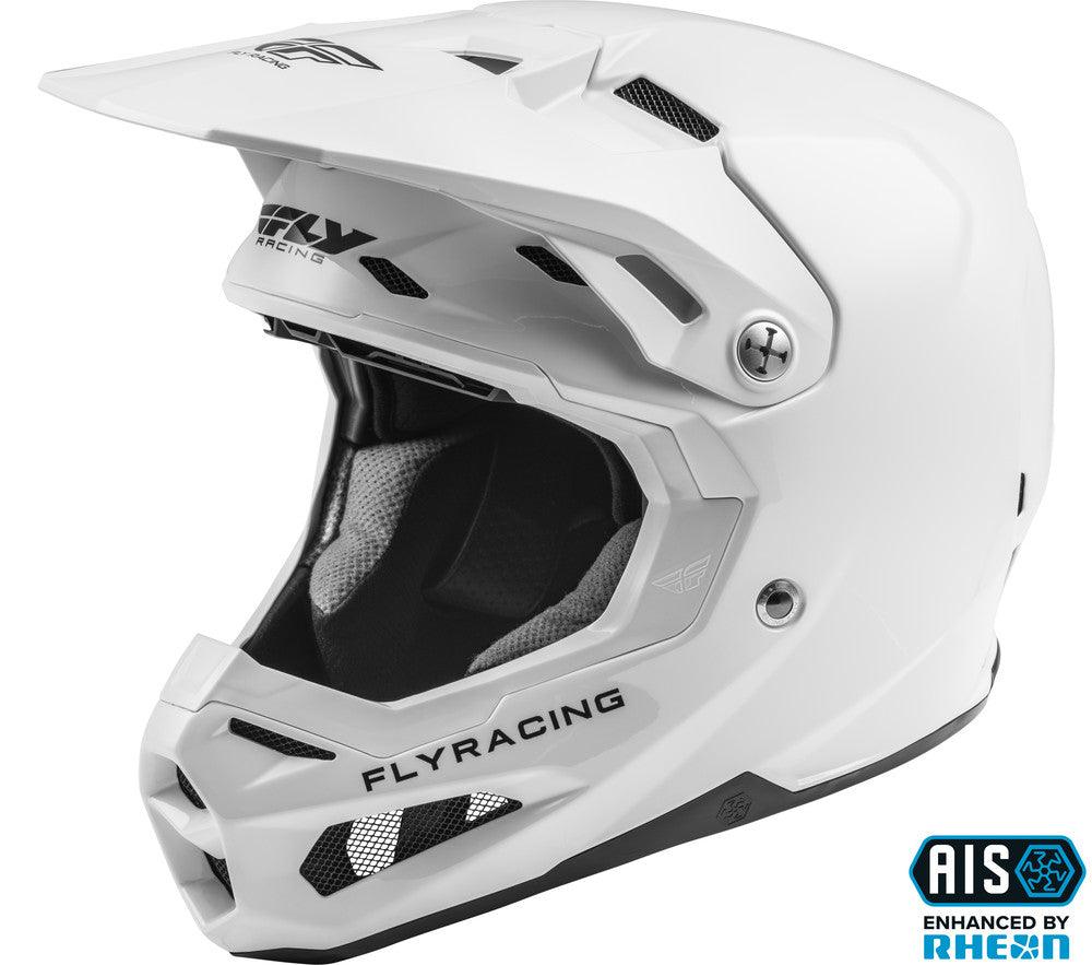 fly white motorcycle helmet Fly Racing Formula Carbon Solid Helmet White