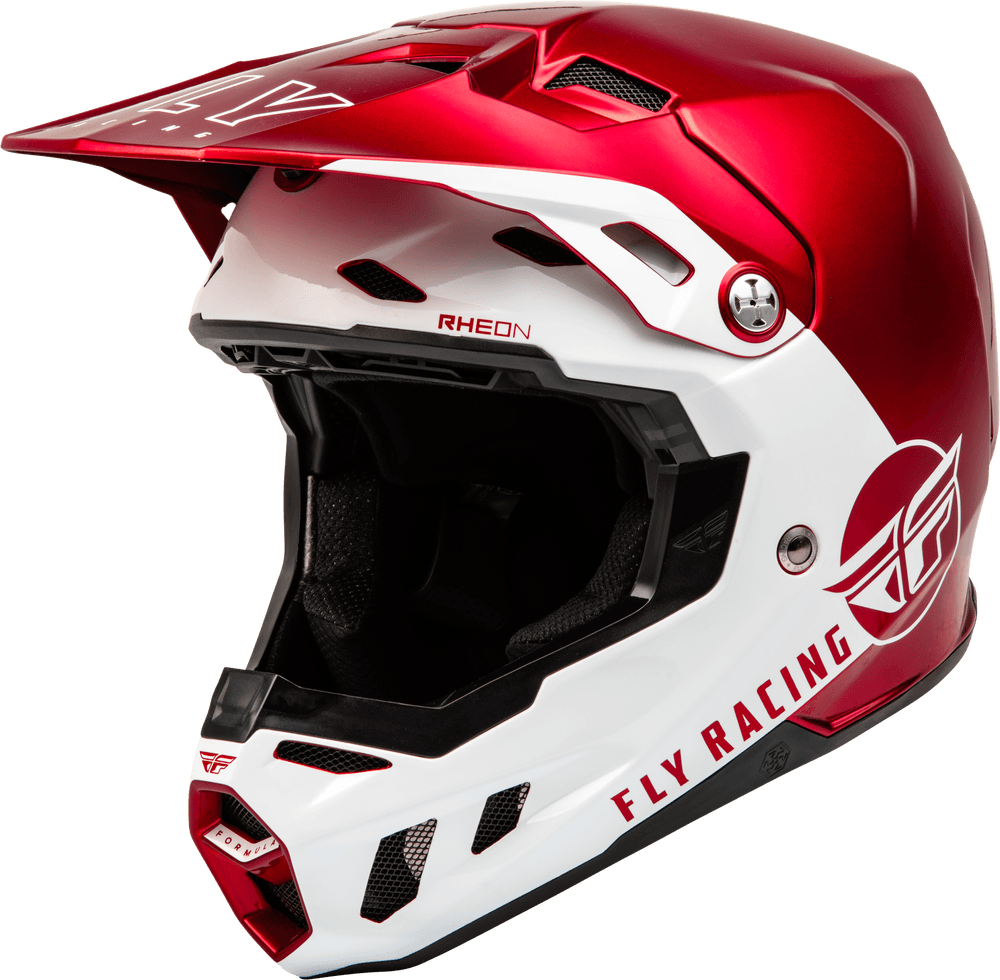 conehead motorcycle helmet Fly Racing Formula CC Centrum Helmet Metallic Red/White – Motor Psycho Sport