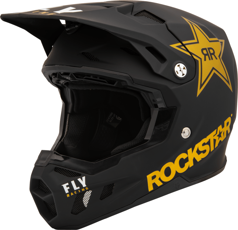 Fly Racing Formula CC Rockstar Helmet Matte Black/Gold - Motor Psycho Sport