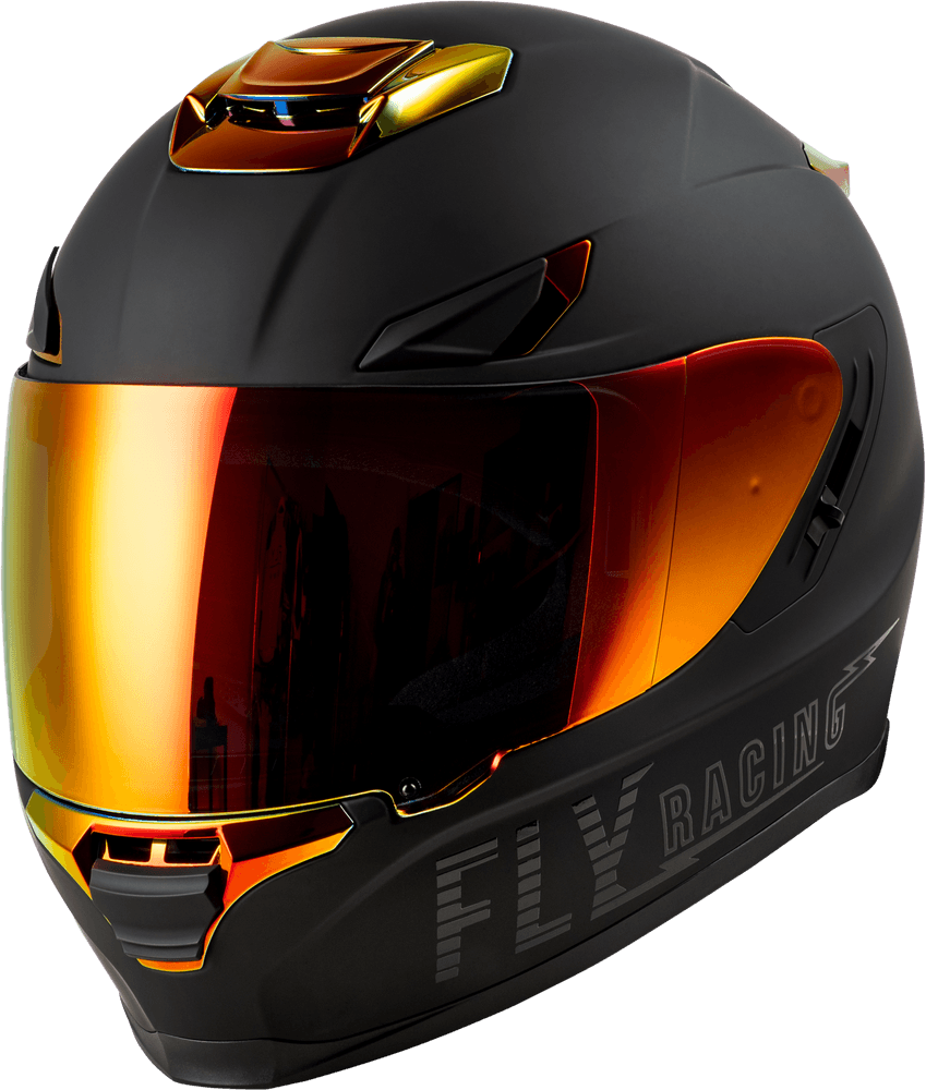 foresight motorcycle helmet Sentinel Recon Helmet Matte Black/Fire Chrome Xl
