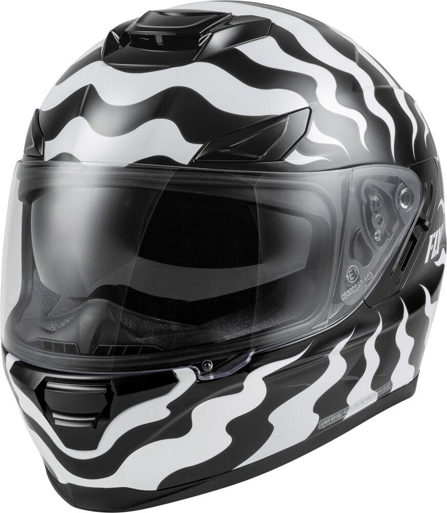 dot certified venom motorcycle helmet Fly Racing Sentinel Venom Helmet White/Black – Motor Psycho Sport
