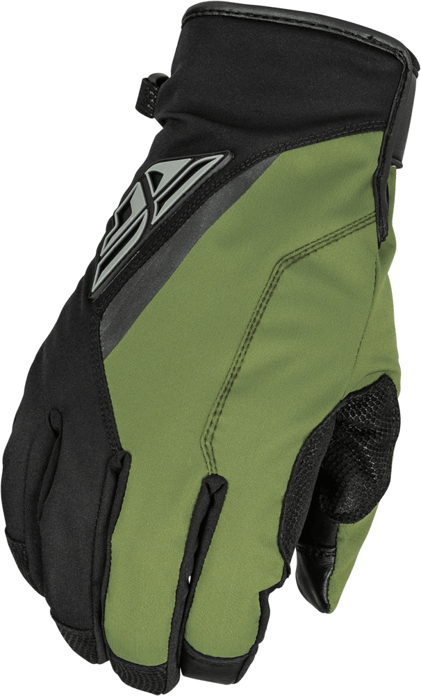 Fly Racing Title Long Gloves Black/Olive - Motor Psycho Sport