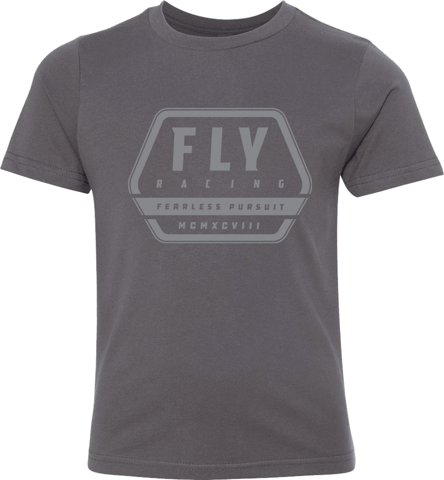 Fly Racing Youth Fly Track Tee Grey - Motor Psycho Sport