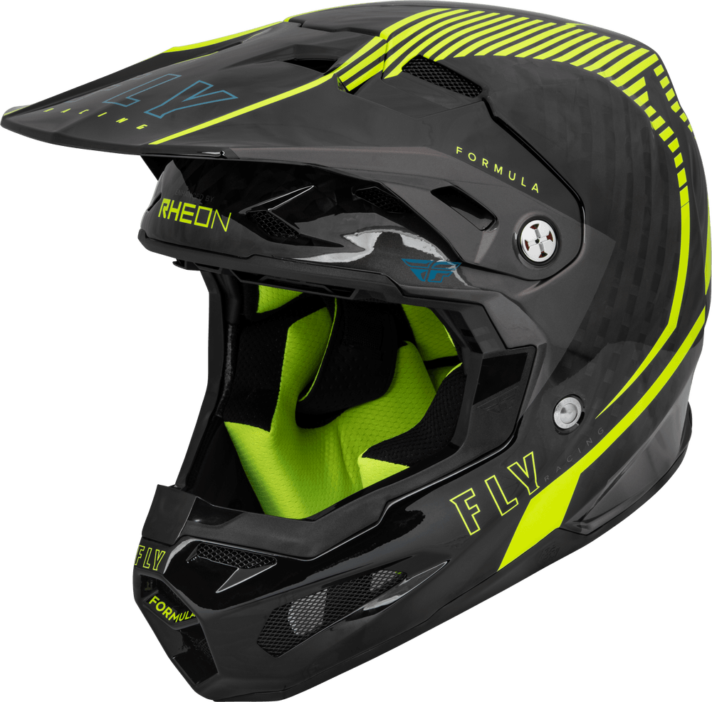 Fly Racing Youth Formula Carbon Tracer Helmet Hi-Vis/Black - Motor Psycho Sport