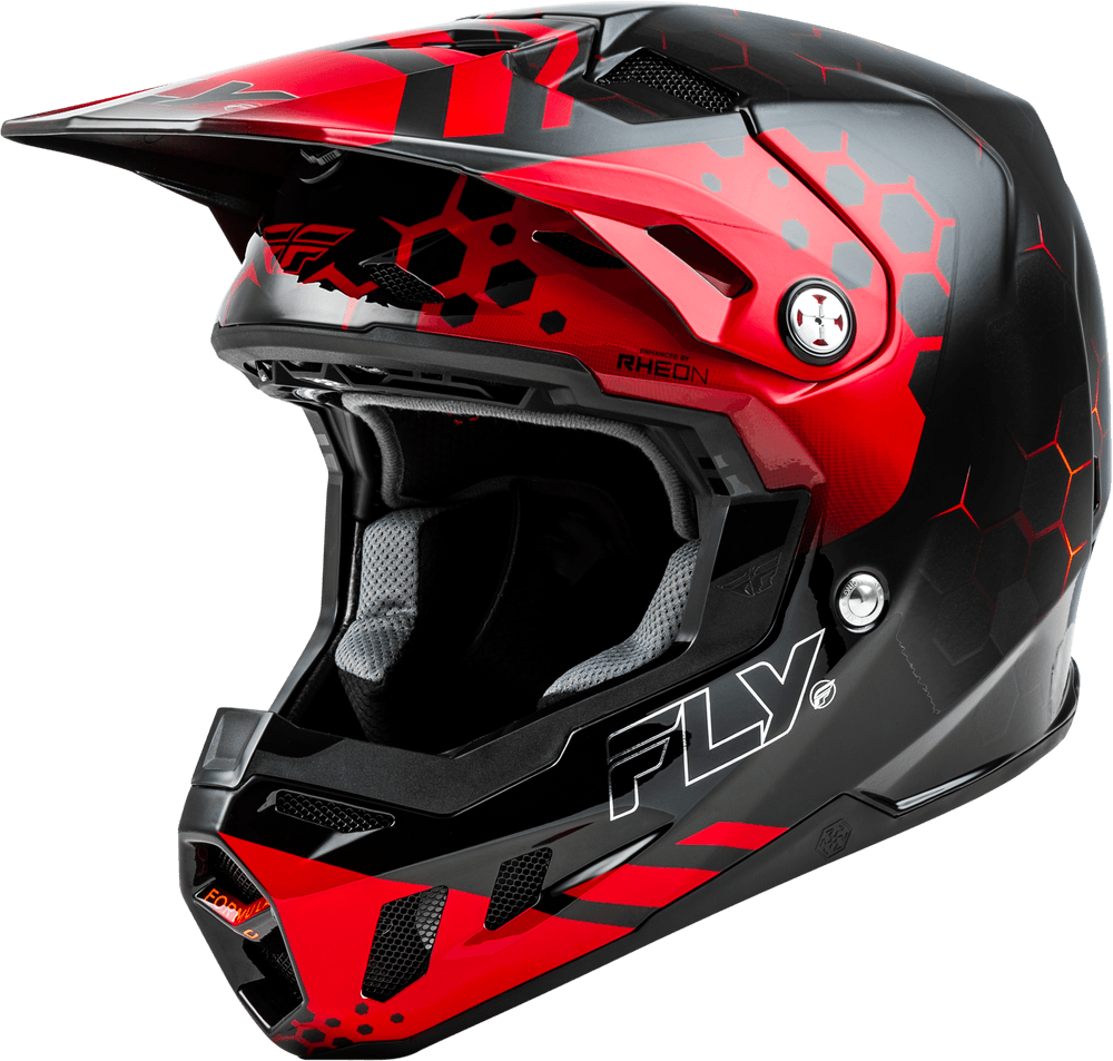 Fly Racing Youth Formula CC Tektonic Helmet Black/Red/Orange - Motor Psycho Sport