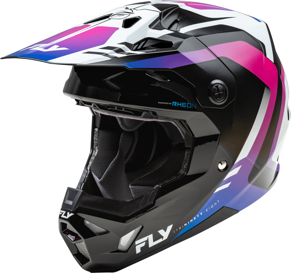Fly Racing Youth Formula CP Krypton Helmet White/Black/Purple - Motor Psycho Sport