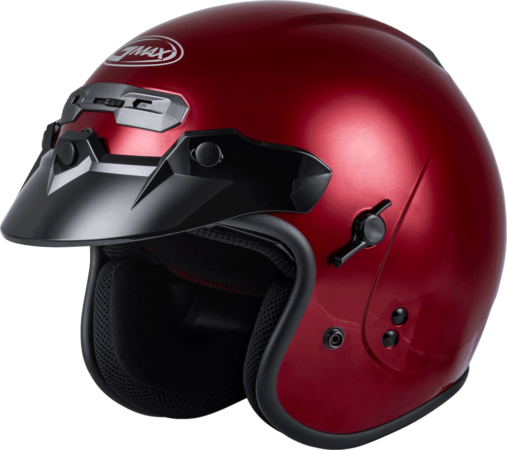 candy red motorcycle helmets Gm 32 Open Face Helmet Candy Red Md
