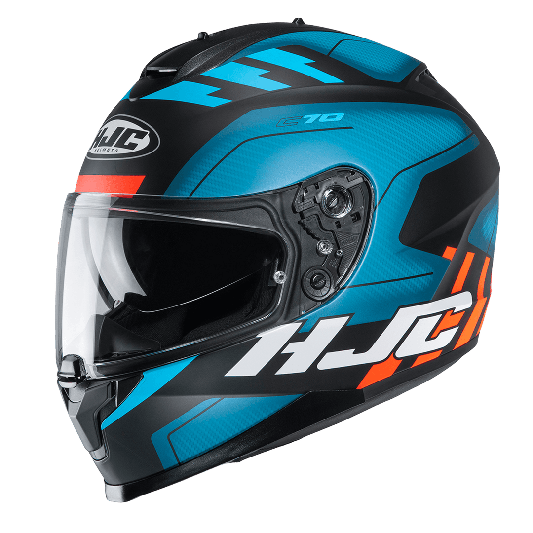 HJC C70 - Koro MC-2SF - Motor Psycho Sport