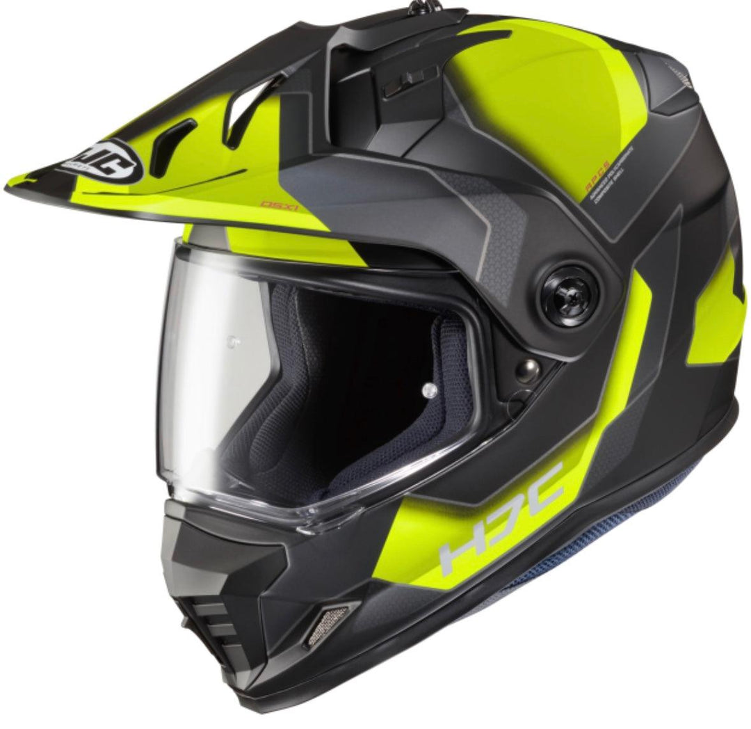 HJC DS-X1 Synergy Dual Sport Helmet - MC-3HSF Black/Hi-Viz - Motor Psycho Sport