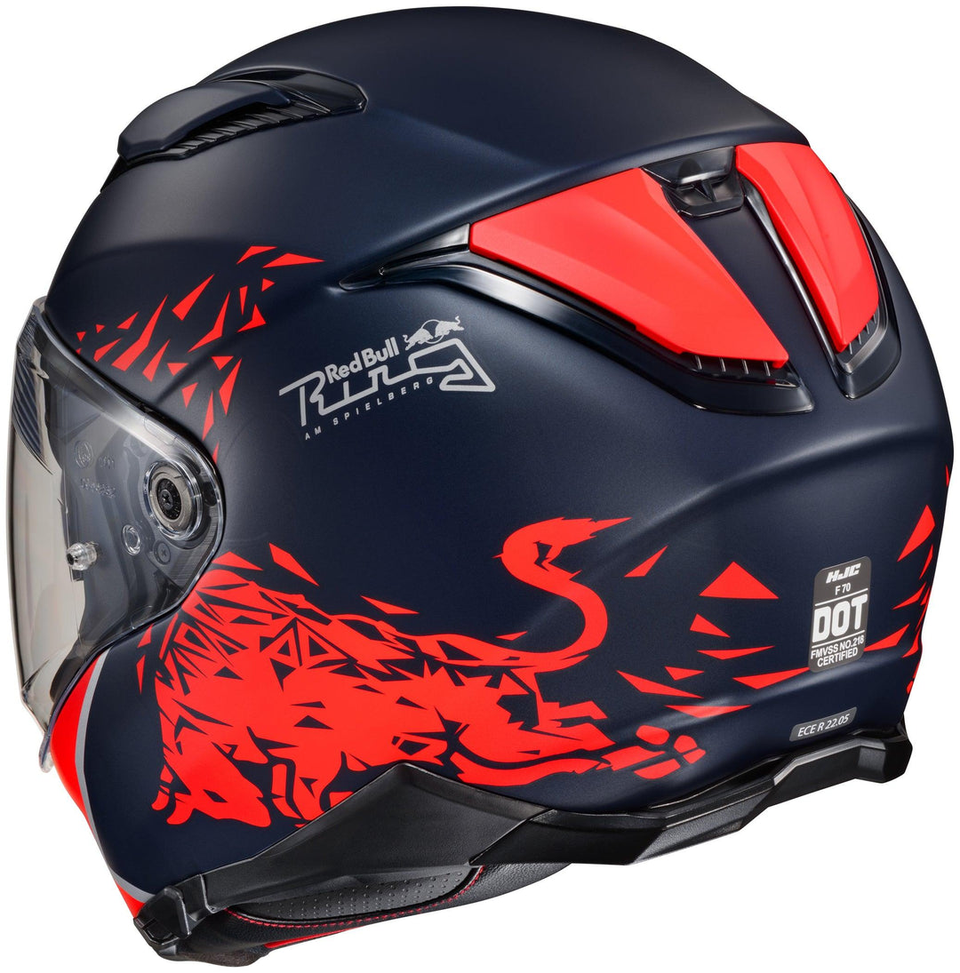HJC F70 Red Bull Spielberg Ring Helmet - MC-21SF Black/Red - Motor Psycho Sport