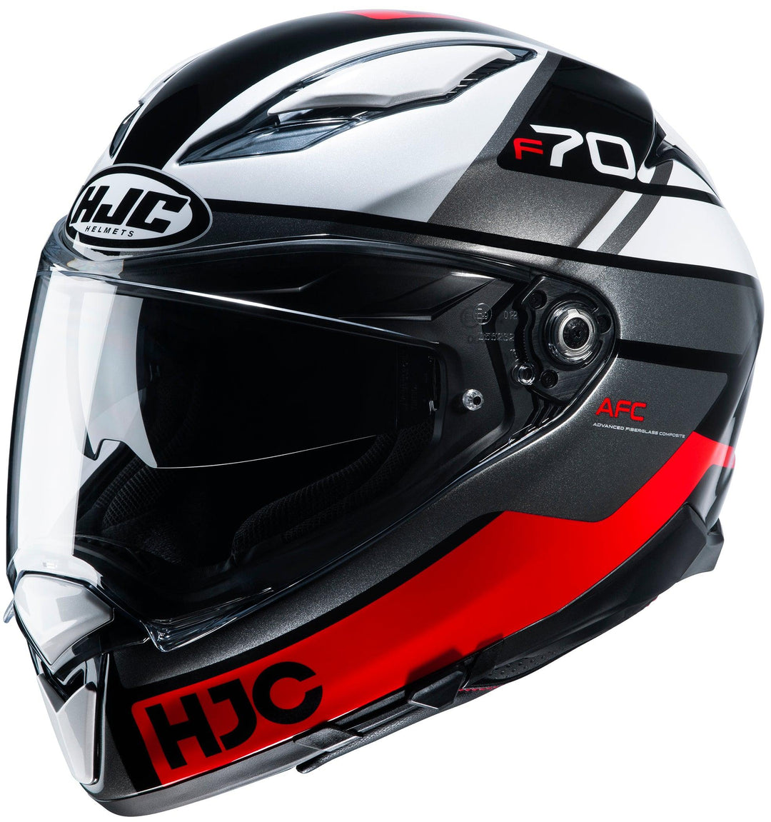 HJC F70 Tino Helmet - MC-1 Black/White/Red - Motor Psycho Sport
