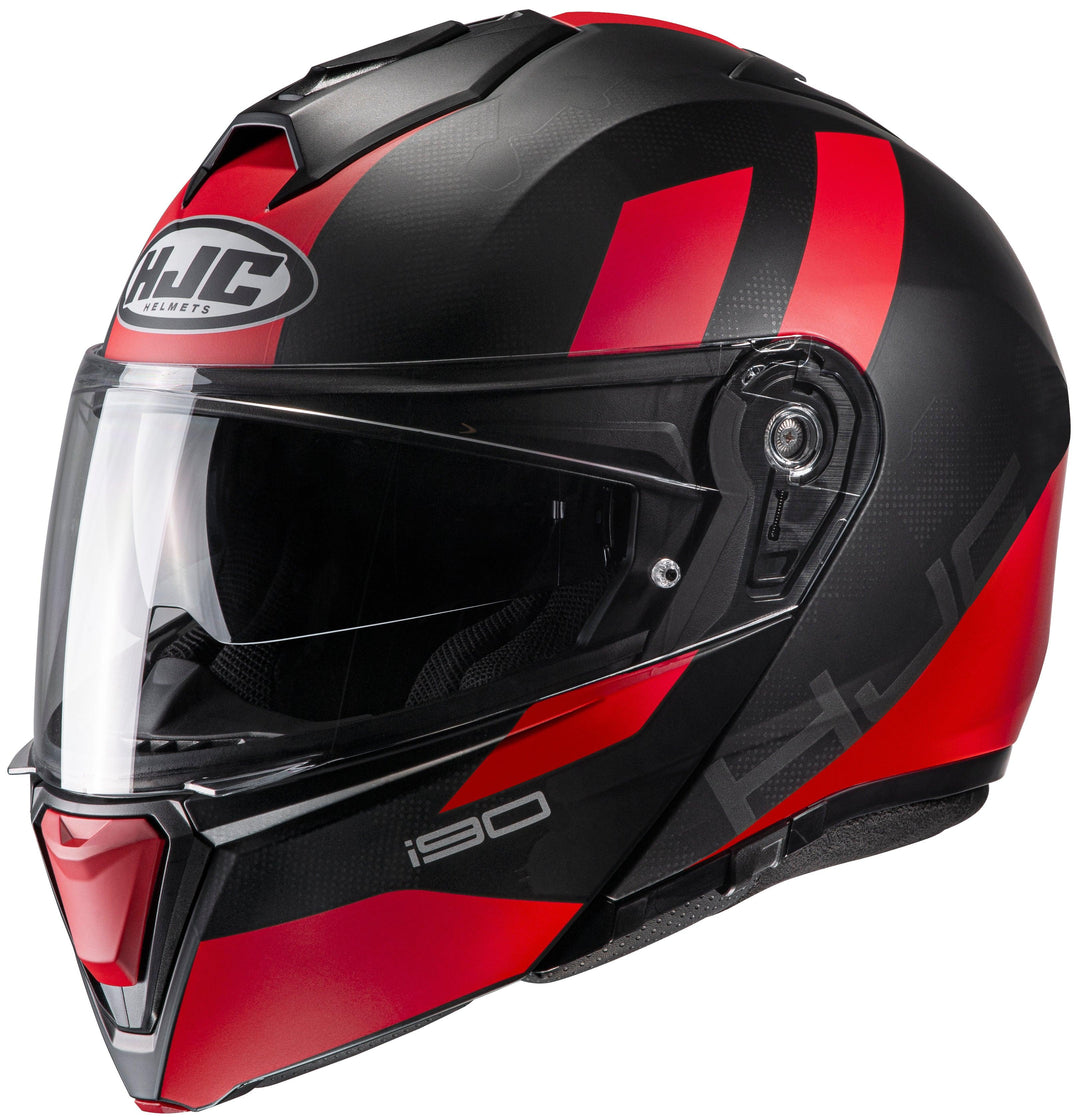 HJC i90 Syrex Modular Helmet - MC-1SF Black/Red - Motor Psycho Sport