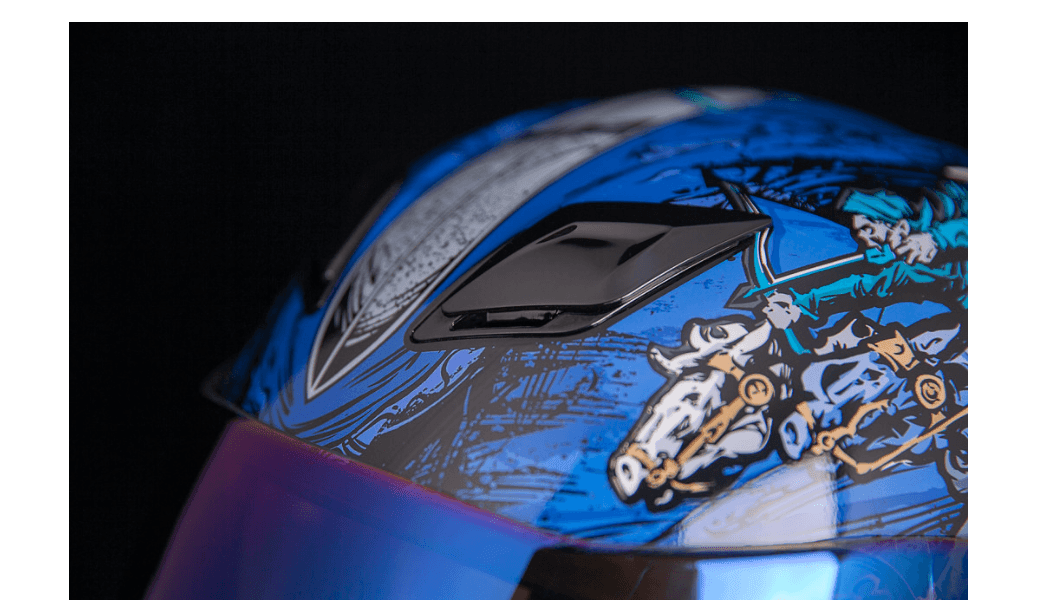 Icon Airflite 4Horsemen Blue Helmet - Motor Psycho Sport
