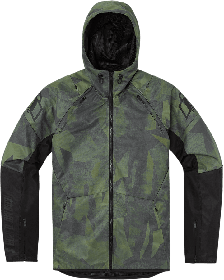 Icon Airform Battlescar Green Men's Jacket - Motor Psycho Sport