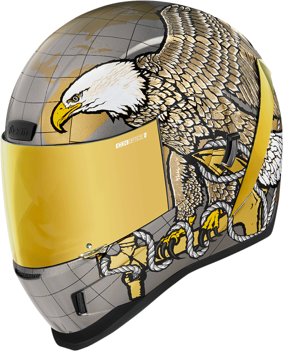 Icon Airform Semper Fi Gold Helmet - Motor Psycho Sport
