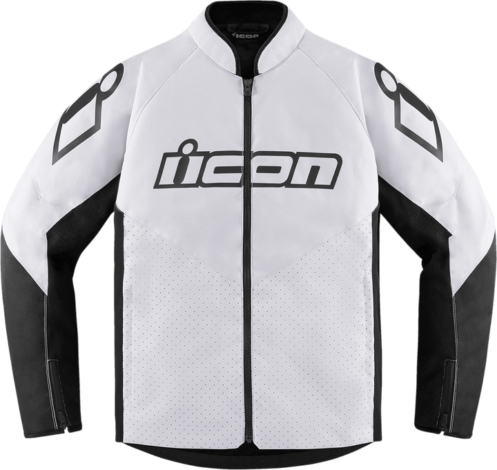 Icon Men's Hooligan CE Jacket - White - Motor Psycho Sport