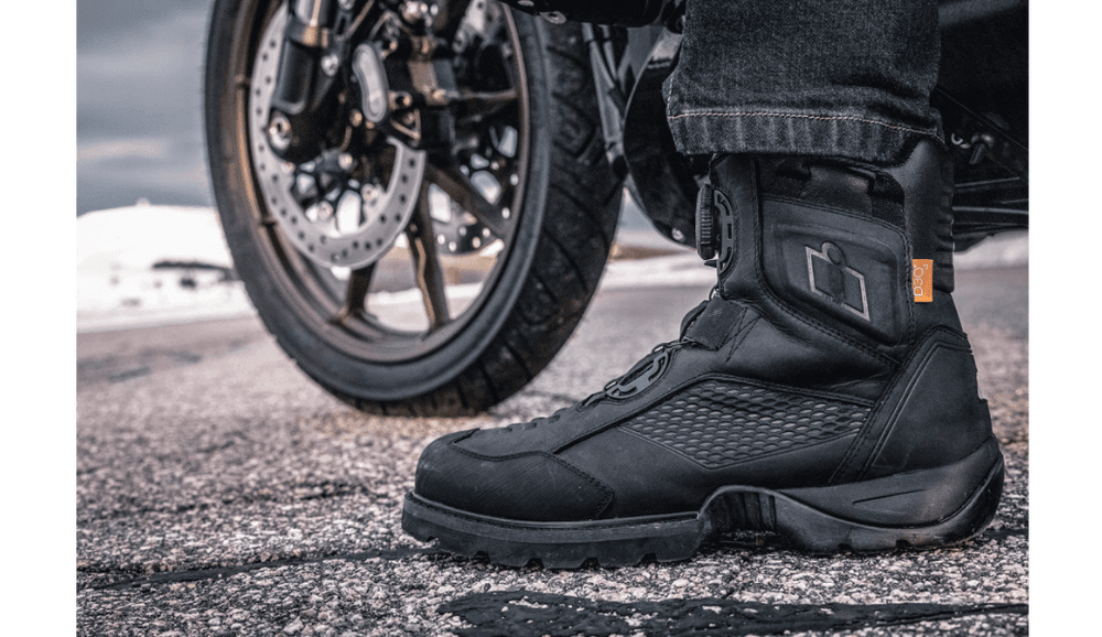 Icon Stormhawk Waterproof Black Boots - Motor Psycho Sport