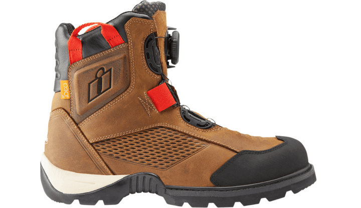 Icon Stormhawk Waterproof Brown Boots - Motor Psycho Sport