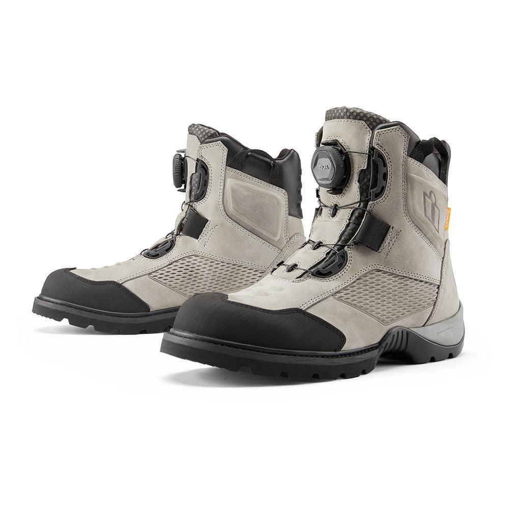 Icon Stormhawk Waterproof Gray Boots - Motor Psycho Sport
