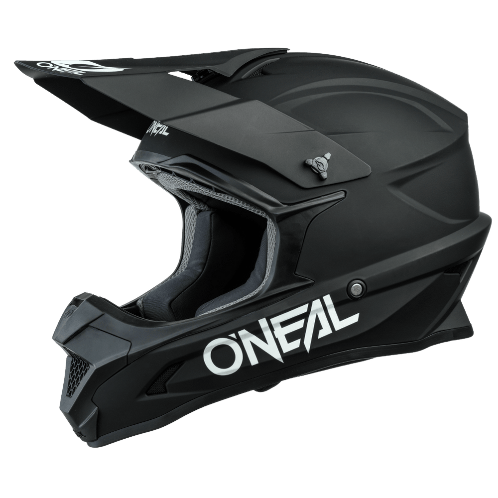 O'Neal 1 SRS Solid Helmet Black - Motor Psycho Sport