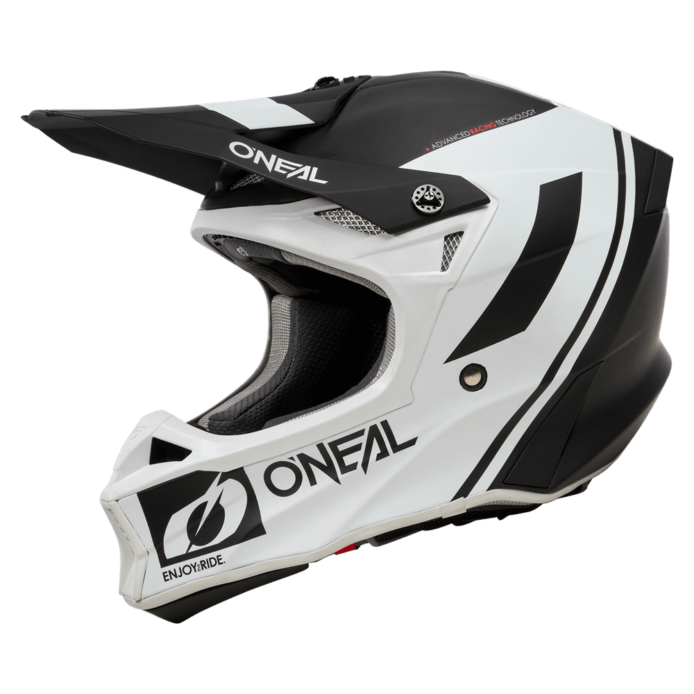 O'Neal 10 SRS Flow V.23 Helmet Black/White - Motor Psycho Sport