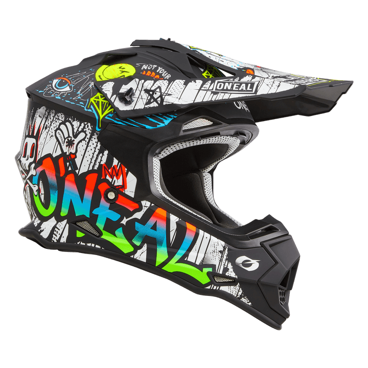 O'Neal 2 SRS Rancid V.24 Helmet Black/White - Motor Psycho Sport