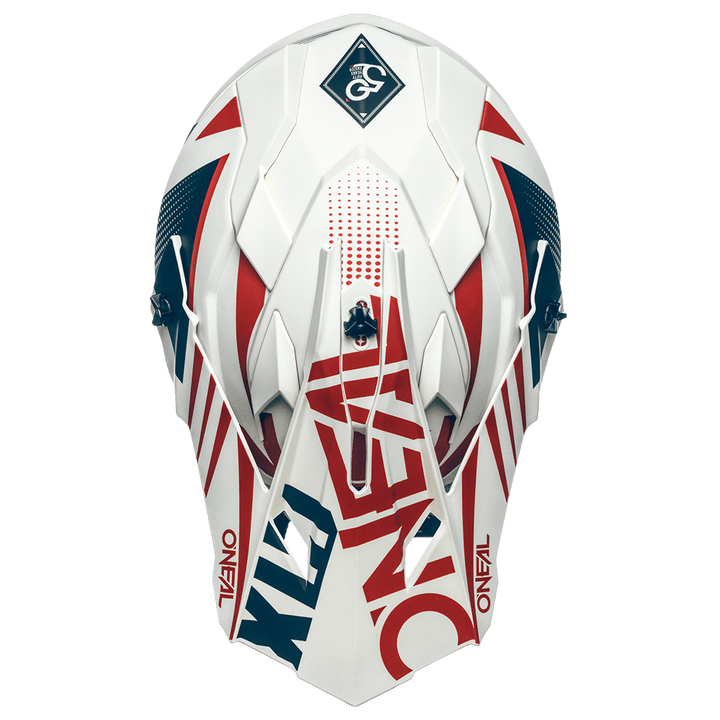O'Neal 2 SRS Spyde Helmet White/Blue/Red - Motor Psycho Sport