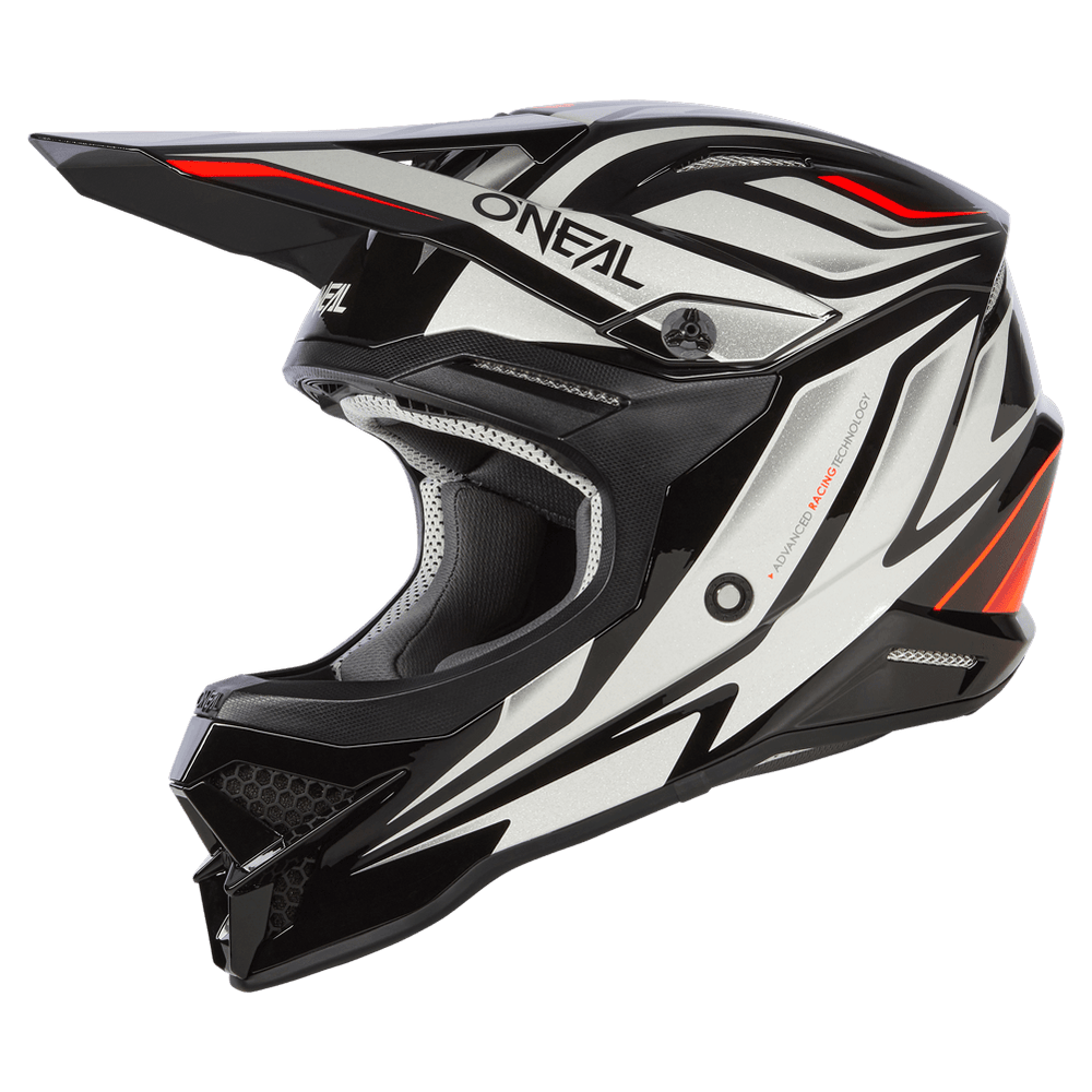 O'Neal 3 SRS Vertical V.23 Helmet Black/White - Motor Psycho Sport