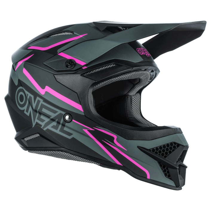O'Neal 3 SRS Voltage Helmet Black/Pink – Motor Psycho Sport