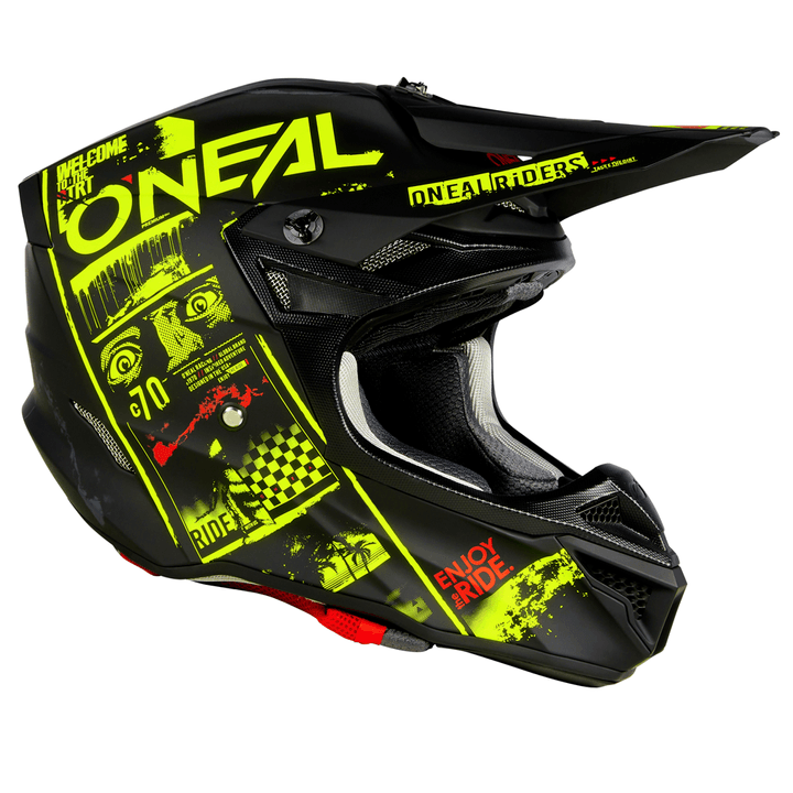 O'Neal 5 SRS Attack V.23 Helmet Black/Neon - Motor Psycho Sport