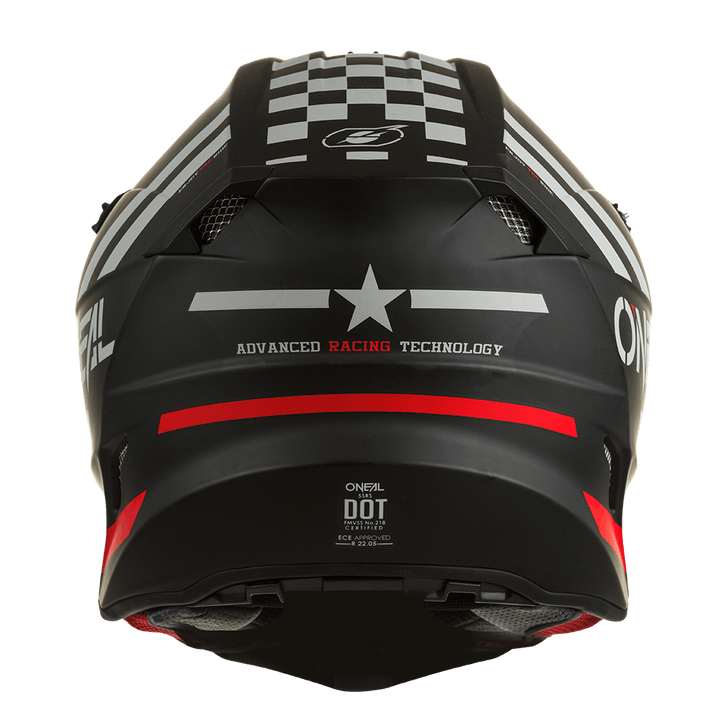 O'Neal 5 SRS Squadron Helmet Black/Gray - Motor Psycho Sport