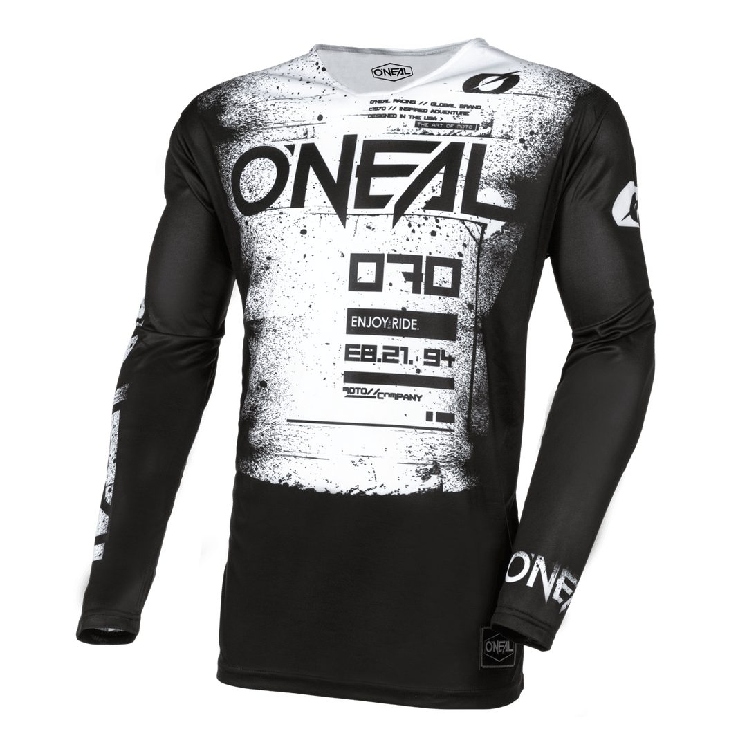 O'Neal Mayhem Scarz V.24 Jersey Black/White - Motor Psycho Sport