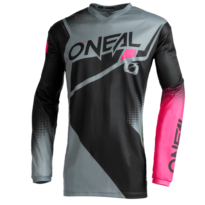 O'Neal Women's Element Racewear Jersey Black/Gray/Pink - Motor Psycho Sport