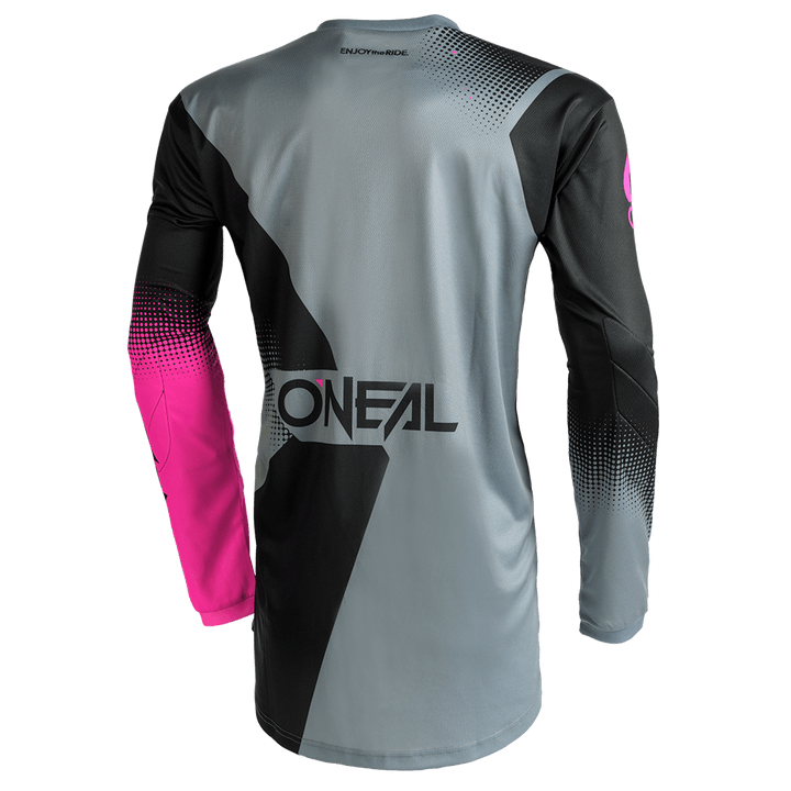 O'Neal Women's Element Racewear Jersey Black/Gray/Pink - Motor Psycho Sport