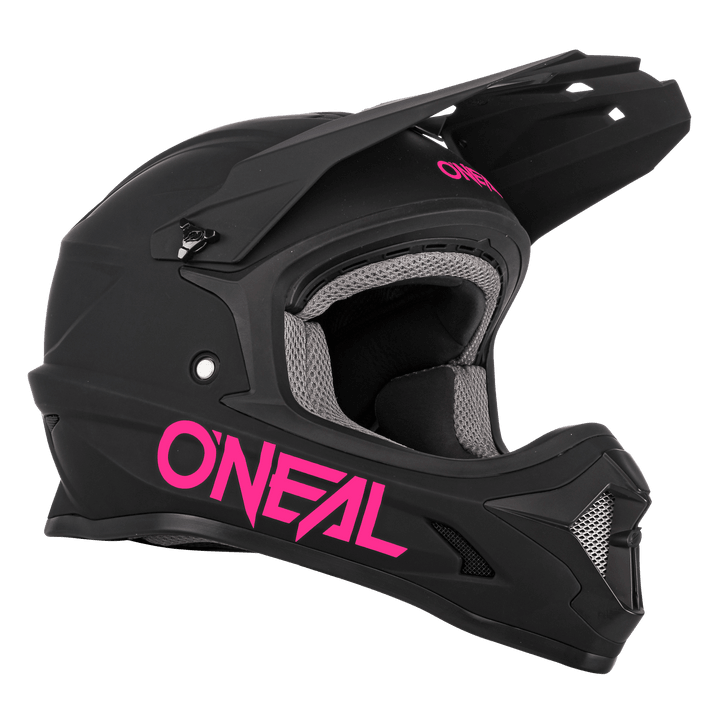 O'Neal Youth 1 SRS Solid Helmet Black/Pink - Motor Psycho Sport