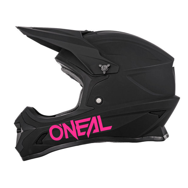 O'Neal Youth 1 SRS Solid Helmet Black/Pink - Motor Psycho Sport