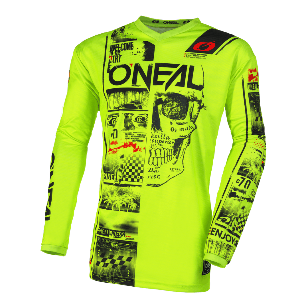 O'Neal Youth Element Attack V.23 Jersey Neon/Black - Motor Psycho Sport