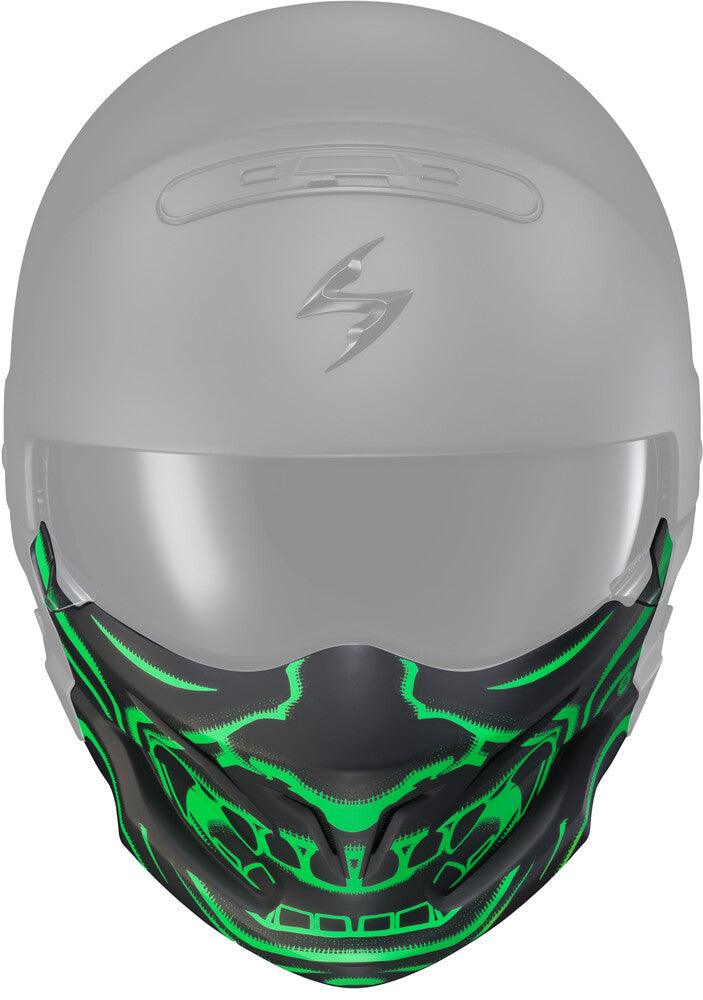 glow in the dark motorcycle helmet Scorpion Glow In The Dark Green Samurai Covert Face Mask
