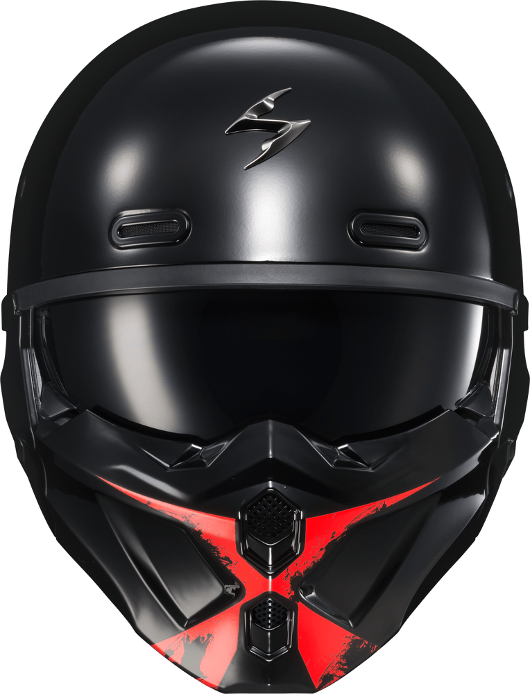 scorpion covert x motorcycle helmet Covert X Face Mask Ray Gloss Red