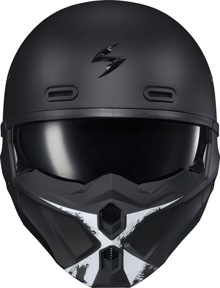 scorpion covert white helmet Covert X Face Mask Ray Matte White