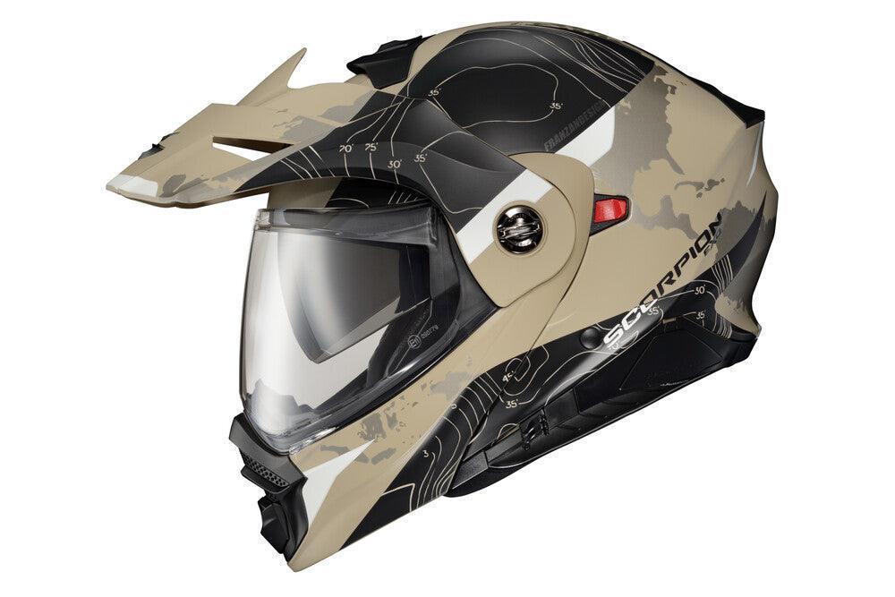 Scorpion Exo EXO-AT960 Modular Helmet Topographic Sand/Black – Motor Psycho Sport