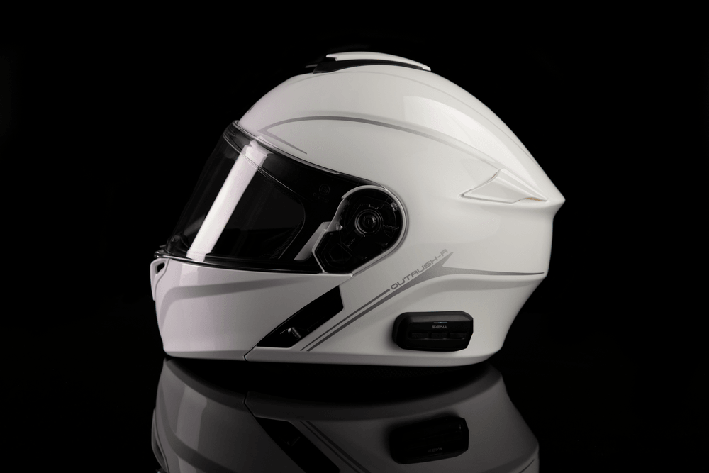 Sena Outrush R Flip-Up Helmet Glossy White - Motor Psycho Sport
