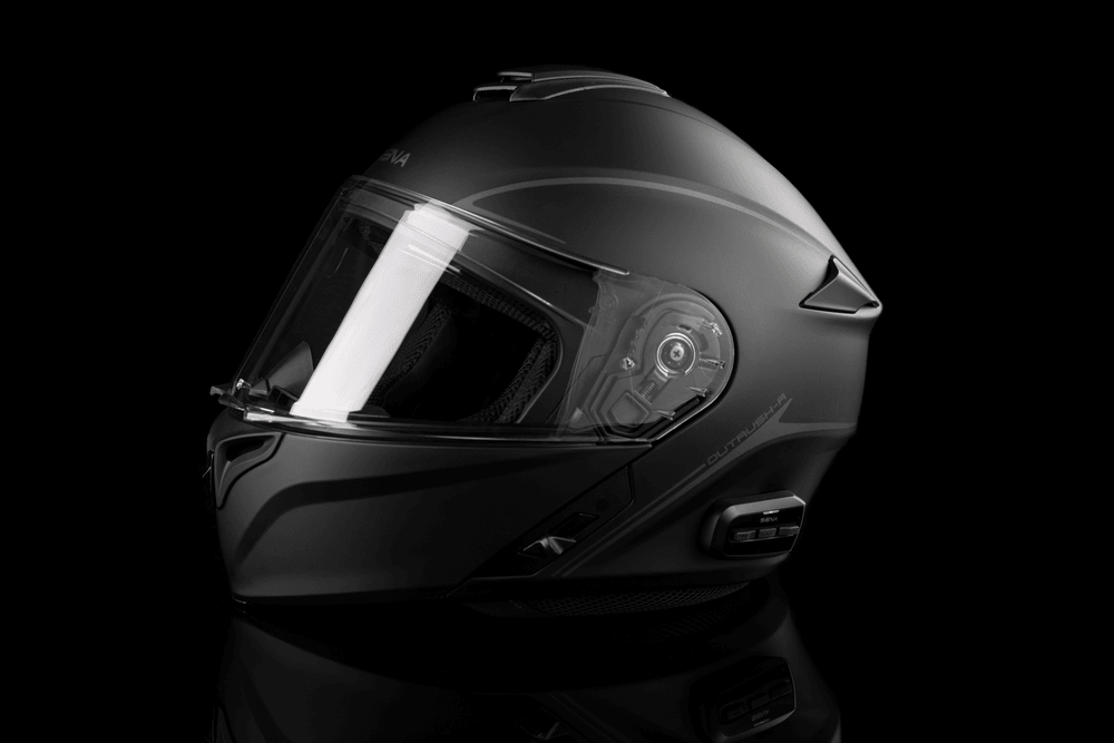Sena Outrush R Flip-Up Helmet Matte Black - Motor Psycho Sport